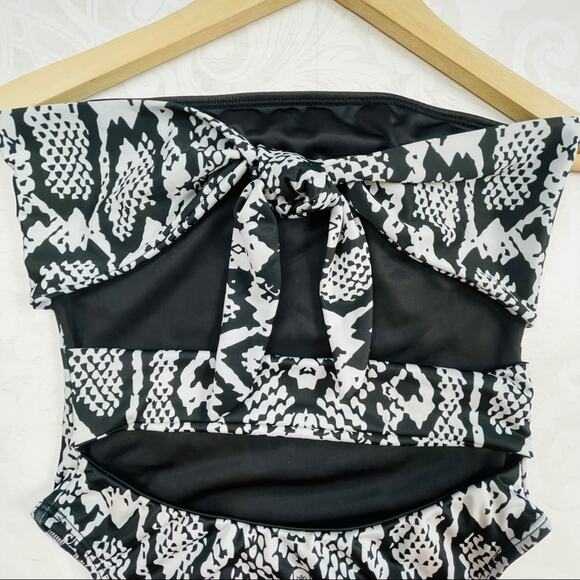 Hilo snake print strapless full piece bathing suit swim Small - Picture 7 of 12